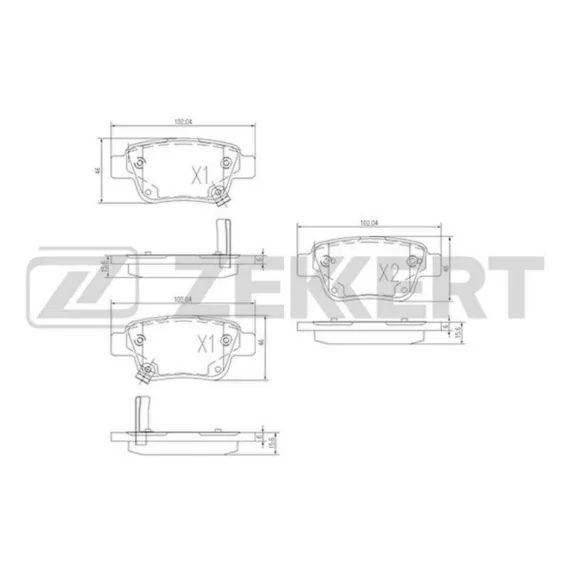 Колодки торм. диск. задн. (смесь CERAMIC) Toyota Avensis (T220) 00- Avensis (T250) 03- Corolla Ver