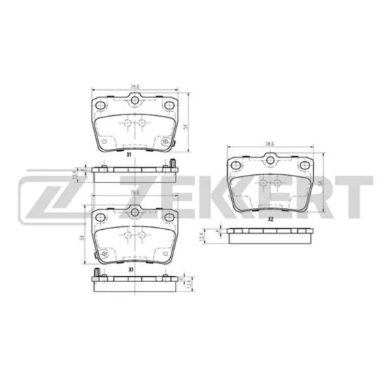 Колодки торм. диск. задн. (смесь CERAMIC) Toyota Rav 4 (A20) 00- Chery Tiggo I II 05-
