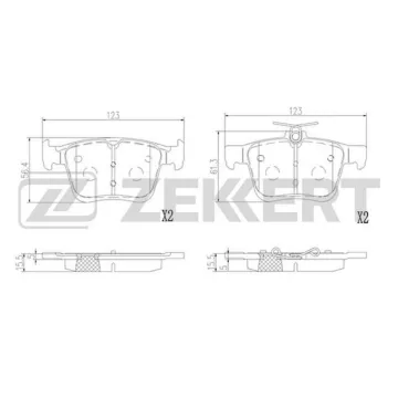 Колодки торм. диск. задн. (смесь CERAMIC) VW Golf VII 16- Audi A3 IV 12- TT III 14- Skoda Karoq (