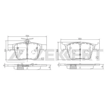 Колодки торм. диск. задн. (смесь CERAMIC) VW Passat VIII 14- Tiguan II 16- Golf VII 12- Skoda Kod