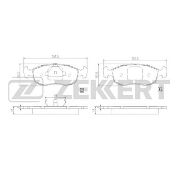 Колодки торм. диск. передн. Ford Escort IV-VII 86- Scorpio 85- Sierra I-II 82-