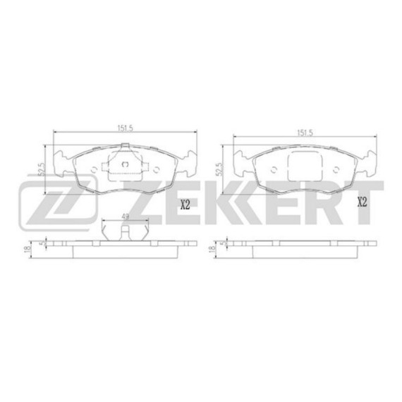 Колодки торм. диск. передн. Ford Escort IV-VII 86- Scorpio 85- Sierra I-II 82-