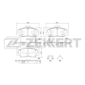 Колодки торм. диск. передн. Geely Atlas 18- Atlas Pro 19-