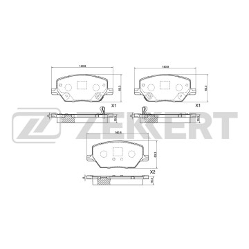 Колодки торм. диск. передн. Jeep Compass II 16- Renegade 14- Fiat 500X (334_) 14-