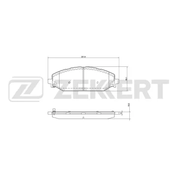Колодки торм. диск. передн. Jeep Wagoneer II 21- Grand Wagoneer 21- Dodge Ram IV 20- Ram 1500 V 1