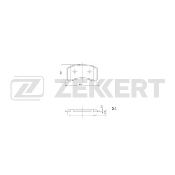 Колодки торм. диск. передн.  Kalina (1117-1119) 06- Granta (2190 2192) 11- Priora (2170) 07-