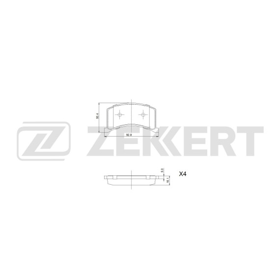 Колодки торм. диск. передн.  Kalina (1117-1119) 06- Granta (2190 2192) 11- Priora (2170) 07-