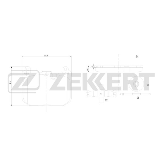 Колодки торм. диск. передн. Mini Cooper (F54-F57 F60) 13-