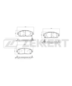 Колодки торм. диск. передн. Nissan Qashqai (J12E) 22- X-Trail (T33) 23- Murano (Z53) 24- Terra (D