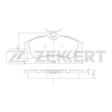 Колодки торм. диск. передн. Peugeot 206 00- Citroen Xsara Picasso 99-