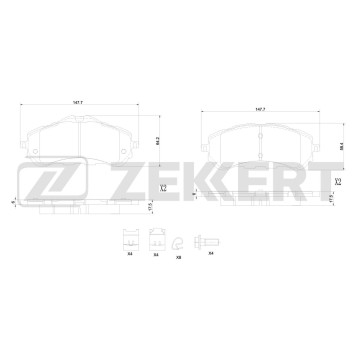 Колодки торм. диск. передн. Peugeot 308 II 13- Citroen Berlingo II III 18- Opel Combo E 18- Toyot