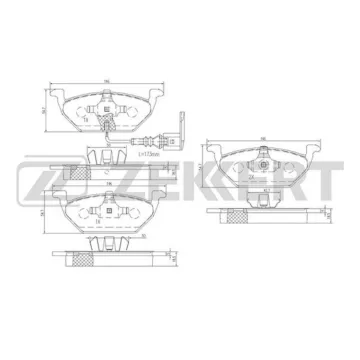 Колодки торм. диск. передн. с датчиком (смесь CERAMIC) Audi A3 I II 96- Seat Altea 04- Ibiza III