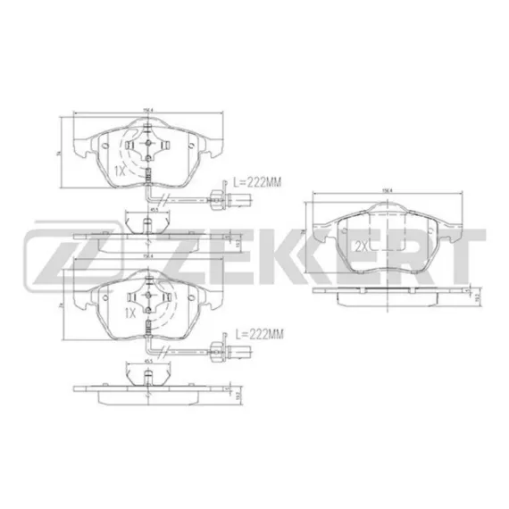 Колодки торм. диск. передн. с датчиком (смесь CERAMIC) Audi A4 I III 95- A6 I III 95- Seat Exeo 08