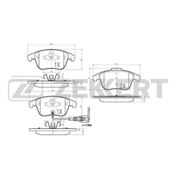 Колодки торм. диск. передн. с датчиком (смесь CERAMIC) VW Tiguan 07- Sharan II 10- Audi Q3 11- Se