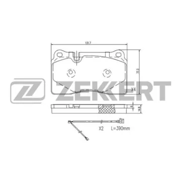 Колодки торм. диск. передн. с датчиком (смесь CERAMIC) VW Touareg I II 04- Seat Leon III 13-
