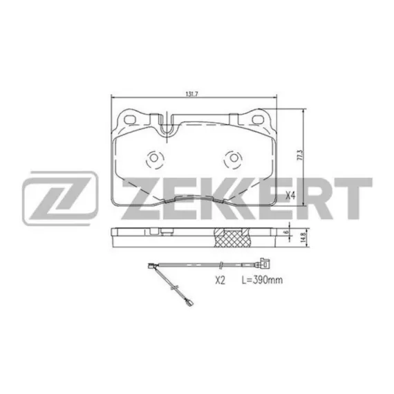 Колодки торм. диск. передн. с датчиком (смесь CERAMIC) VW Touareg I II 04- Seat Leon III 13-