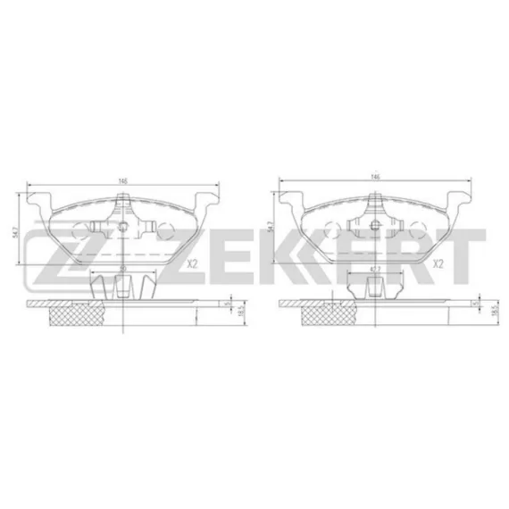 Колодки торм. диск. передн. (смесь CERAMIC) Audi A1 10- A3 96- Seat Ibiza III IV 02- Skoda Fabia