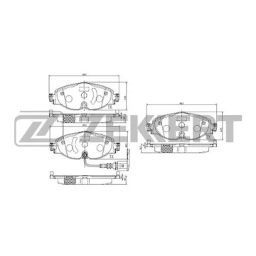 Колодки торм. диск. передн. (смесь CERAMIC) Audi A3 III 12- Q2 16- Skoda Kodiaq (NS7 NV7) 16- Kar