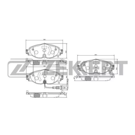 Колодки торм. диск. передн. (смесь CERAMIC) Audi A3 III 12- Q2 16- Skoda Kodiaq (NS7 NV7) 16- Kar