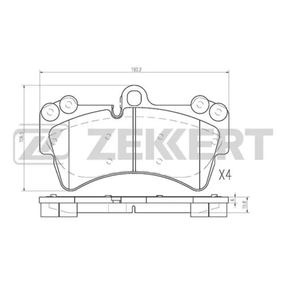 Колодки торм. диск. передн. (смесь CERAMIC) Audi Q7 06- Porsche Cayenne 02- VW Touareg 02-