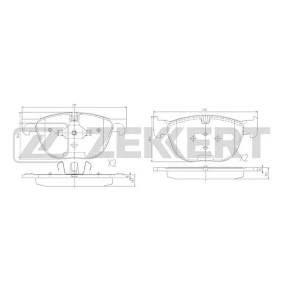 Колодки торм. диск. передн. (смесь CERAMIC) BMW X5 (E70) 06- X5 (F15 F85) 13- X6 (E71 E72) 08- X6