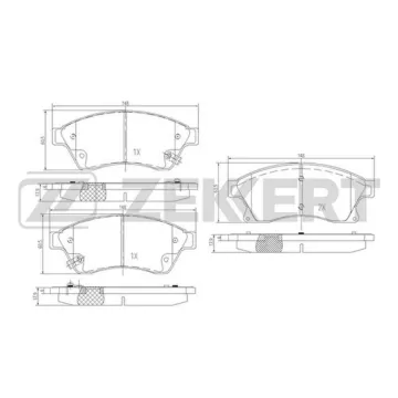 Колодки торм. диск. передн. (смесь CERAMIC) Chevrolet Aveo (T300) 11- Cruze (J300 305 308) 09- Ope