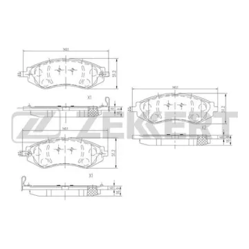 Колодки торм. диск. передн. (смесь CERAMIC) Chevrolet Lacetti (J200) 05- Nubira 05- Daewoo Nubira