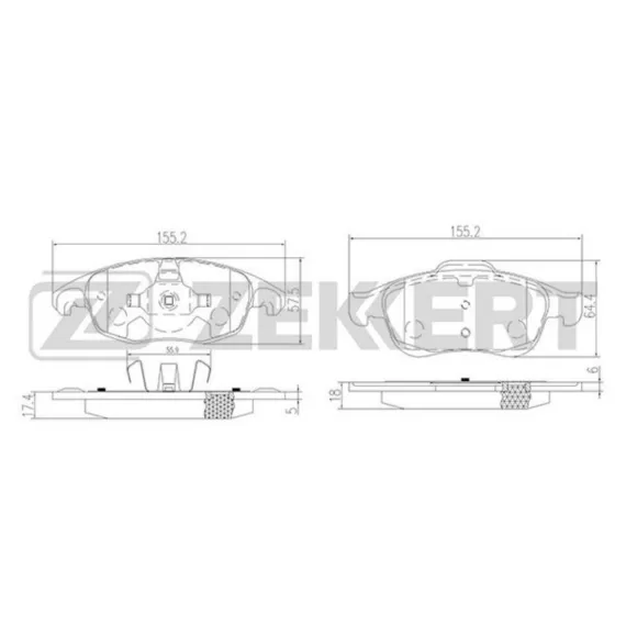 Колодки торм. диск. передн. (смесь CERAMIC) Citroen Berlingo II 08- C4 Grand Picasso 06- C4 Picass