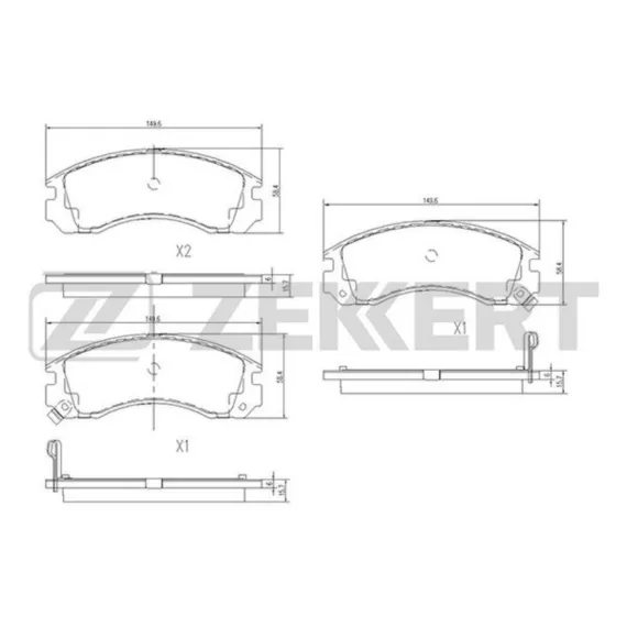 Колодки торм. диск. передн. (смесь CERAMIC) Citroen C-Crosser 07- Peugeot 4007 07- Mitsubishi L200