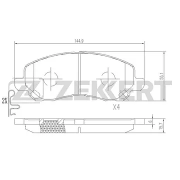 Колодки торм. диск. передн. (смесь CERAMIC) Citroen C4 Aircross 12- Dodge Caliber 06- Mitsubishi A