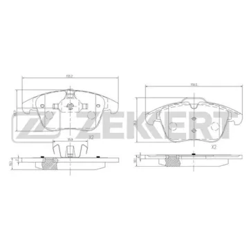 Колодки торм. диск. передн. (смесь CERAMIC) Citroen C5 I III 01- Ford Galaxy II 06- S-Max 06- Mon