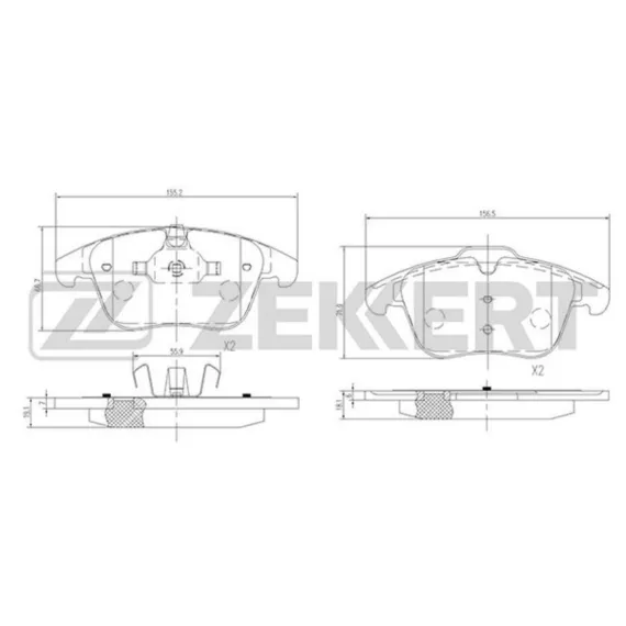 Колодки торм. диск. передн. (смесь CERAMIC) Citroen C5 I III 01- Ford Galaxy II 06- S-Max 06- Mon