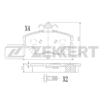 Колодки торм. диск. передн. (смесь CERAMIC) Dacia Logan 04- Renault Clio II 98- Logan 04- Sandero