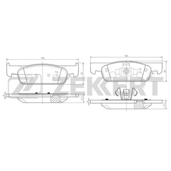 Колодки торм. диск. передн. (смесь CERAMIC) Dacia Logan II 12- Sandero 12- Renault Clio IV 12-