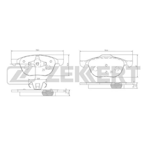 Колодки торм. диск. передн. (смесь CERAMIC) Ford C-Max I II 07- Focus II III 04- Kuga I II 08- Ma