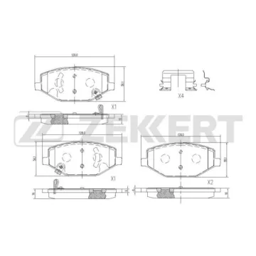 Колодки торм. диск. передн. (смесь CERAMIC) Geely Coolray 18- Binyue Pro 20- Belgee X50 23-