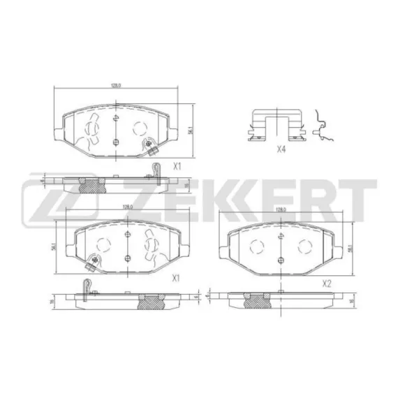 Колодки торм. диск. передн. (смесь CERAMIC) Geely Coolray 18- Binyue Pro 20- Belgee X50 23-