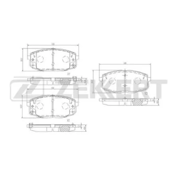 Колодки торм. диск. передн. (смесь CERAMIC) Hyundai Creta 16- i30 I II 07- Kia Ceed I II 07- Cera