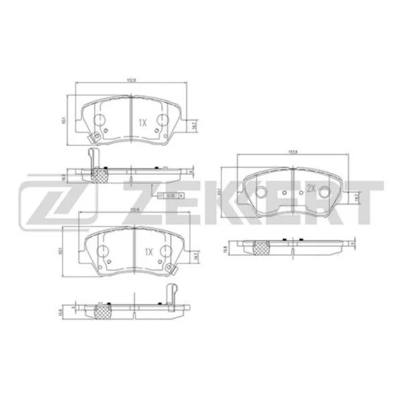 Колодки торм. диск. передн. (смесь CERAMIC) Hyundai Elantra V 11- i30 I II 11- Veloster 11- Kia C