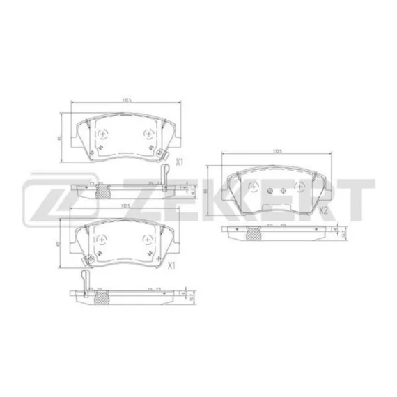 Колодки торм. диск. передн. (смесь CERAMIC) Hyundai Elantra V-VI 15- Ioniq 16- Kia Niro 16-