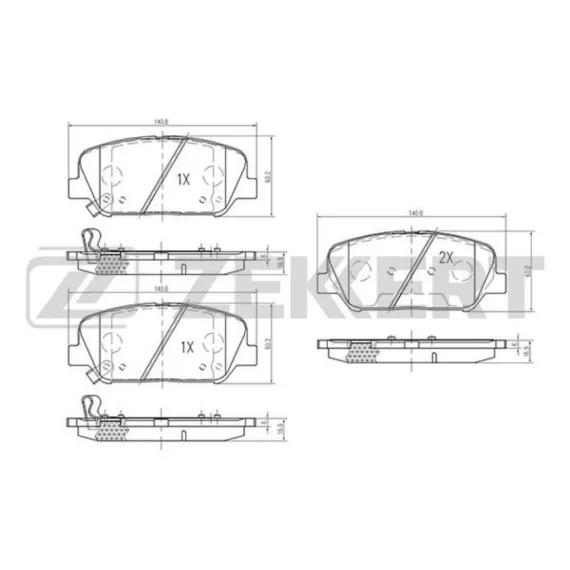 Колодки торм. диск. передн. (смесь CERAMIC) Hyundai i30 II 12- Veloster 12- Kia Ceed II 12- Pro C