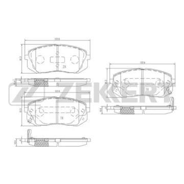 Колодки торм. диск. передн. (смесь CERAMIC) Hyundai ix35 10- Kia Carens II III 02- Sportage II III