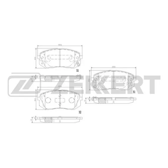 Колодки торм. диск. передн. (смесь CERAMIC) Hyundai Tucson III 15- Kona 18- Sonata V-VII 08- i40