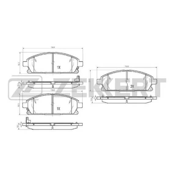 Колодки торм. диск. передн. (смесь CERAMIC) Infiniti Q45 (G50) 93- QX4 (JR50) 96- FY33 (FY33) 97-