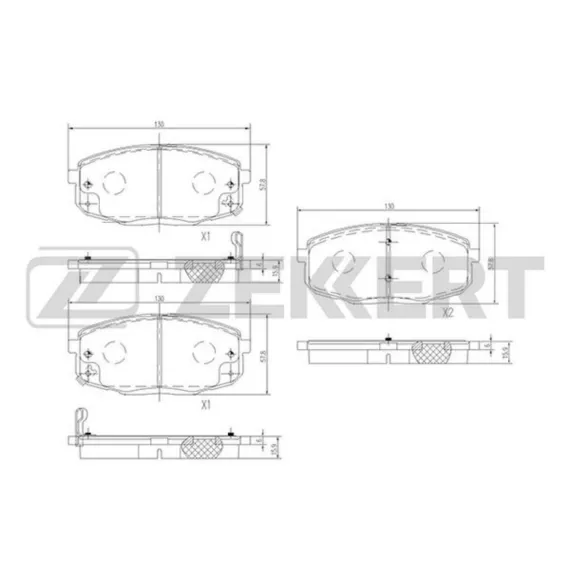 Колодки торм. диск. передн. (смесь CERAMIC) Kia Carens II 02- Ceed 06- Pro Ceed 08- Cerato II 09-