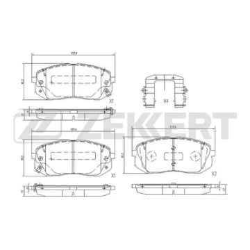 Колодки торм. диск. передн. (смесь CERAMIC) Kia Optima IV 15- Soul II 14- Sportage III IV 10- Hyu