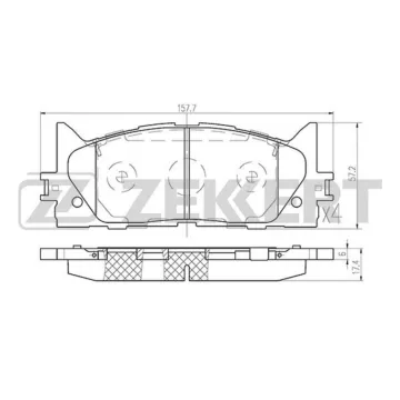 Колодки торм. диск. передн. (смесь CERAMIC) Lexus ES 250 350 (V40 V60) 06- Toyota Aurion (V50) 12-