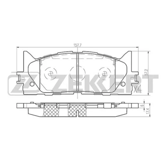 Колодки торм. диск. передн. (смесь CERAMIC) Lexus ES 250 350 (V40 V60) 06- Toyota Aurion (V50) 12-