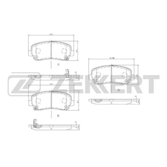 Колодки торм. диск. передн. (смесь CERAMIC) Mazda CX-5 I II 11-