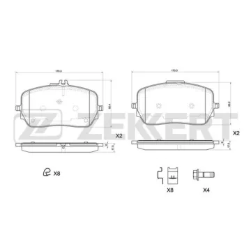 Колодки торм. диск. передн. (смесь CERAMIC) MB GLE (C167) 19- GLE (W167) 18- GLS (X167) 19-